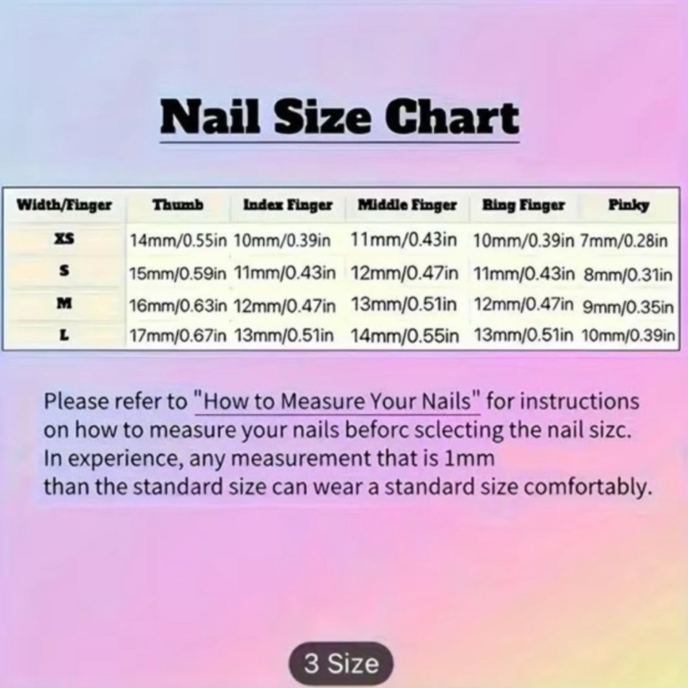 Colorful Rhinestone press on Nail Set - Picture 6 of 8
